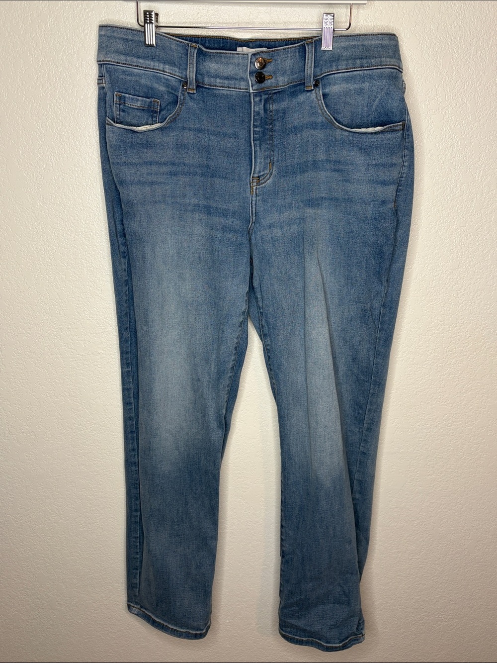 Lane Bryant Light Wash High Rise Tighter Tummy Straight Leg Jeans Size 18